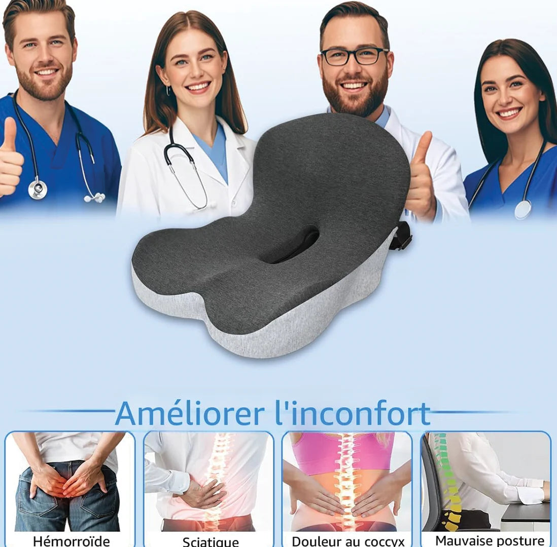 Coussin de siège à mémoire de forme de voiture respirant